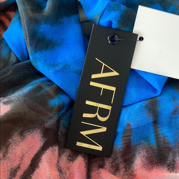 AFRM Pink and Blue Long Sleeve Bodycon Dress
Nude Built in Slip underneath - Picture 5 of 8